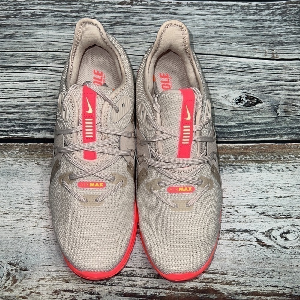 Women’s Nike Air Max Sequent 3 'Light Bone/Volt-Hot Punch Size-6.5 (908993-018) - Picture 6 of 9